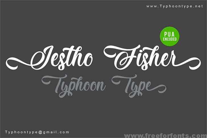 Jestho Fisher – Personal Use font