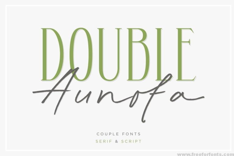 Double Aunofa – Couple Font