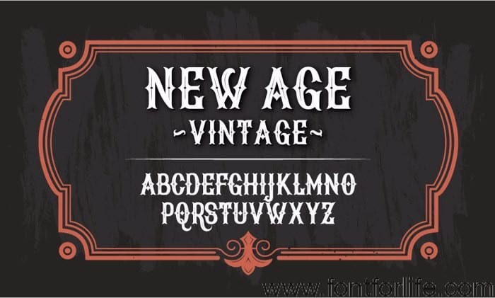 New Age Vintage Font
