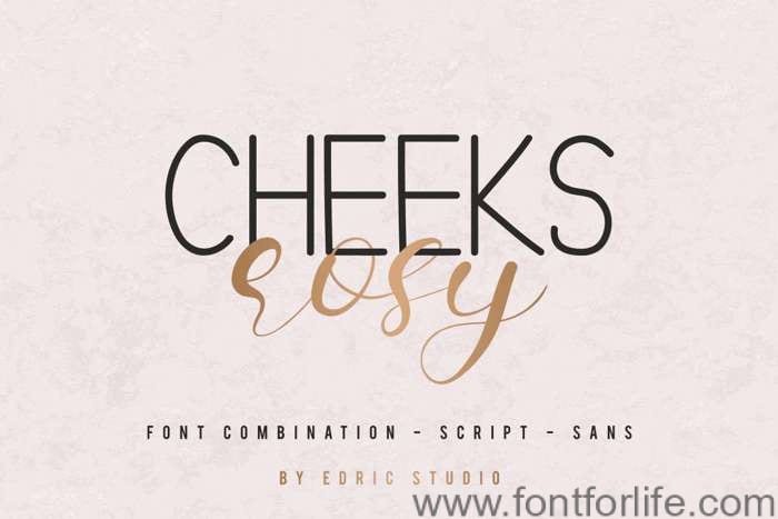 Cheeks Rosy Font