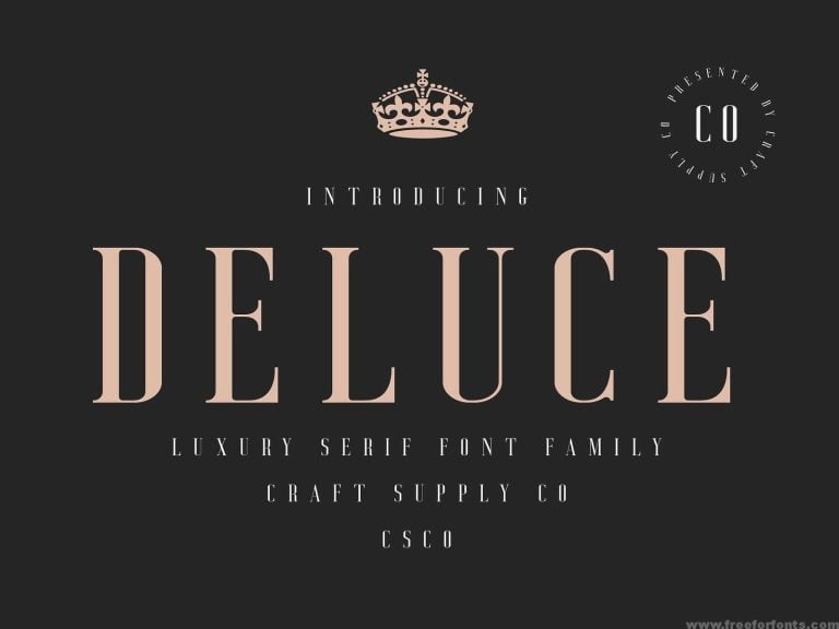 Deluce – Luxury Serif Font