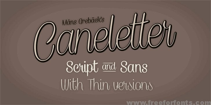 Caneletter Script Personal Use font