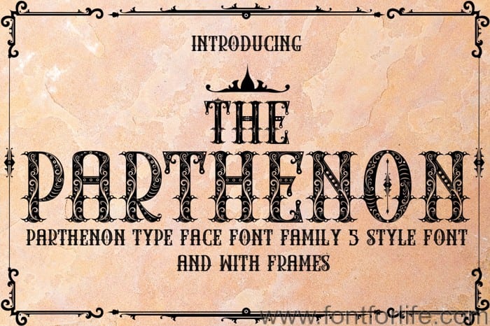 THE PARTHENON1 Font