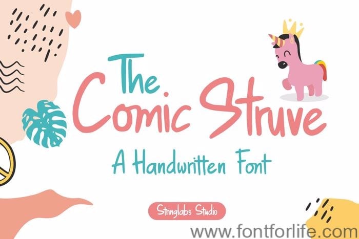 the Comic Struves Font