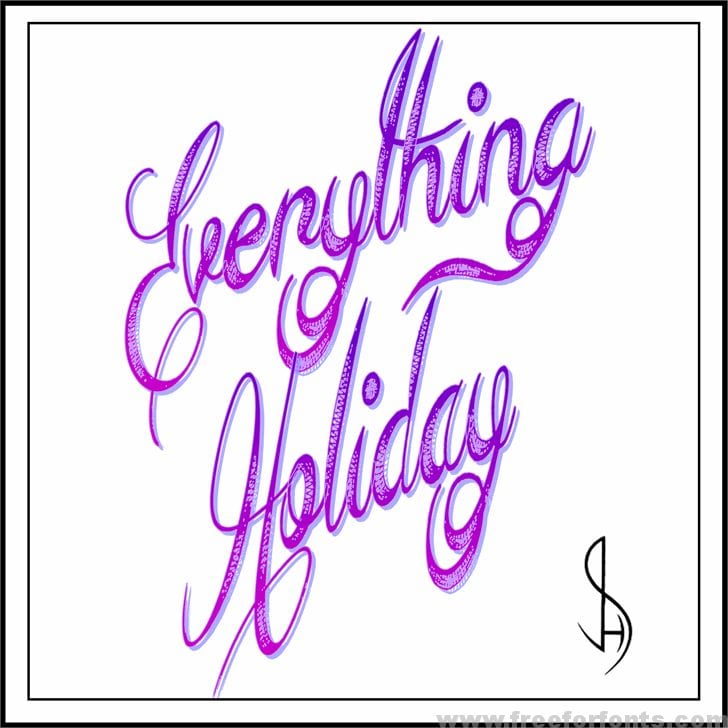 Everything Holiday font