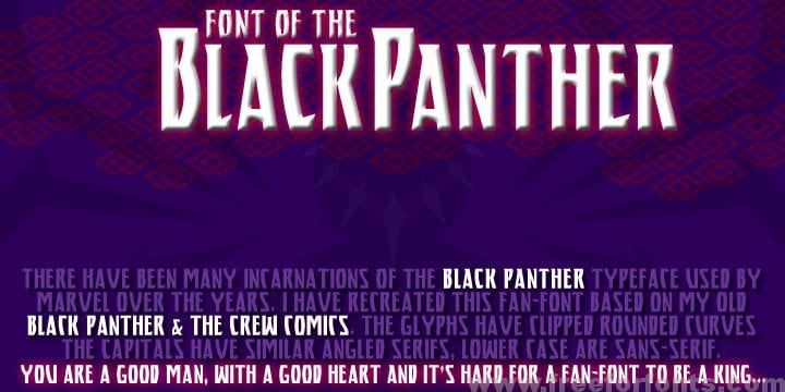 BLACK PANTHER font