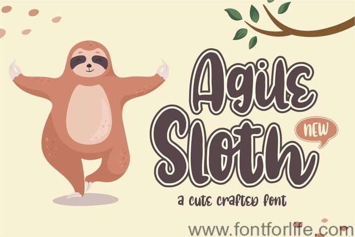 Agile Sloth Font