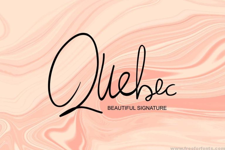 Quebec – Beautiful Signature Font