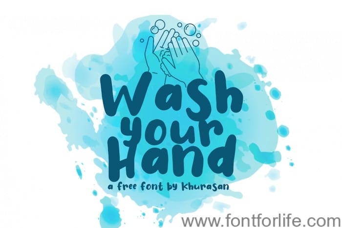Wash Your Hand Font