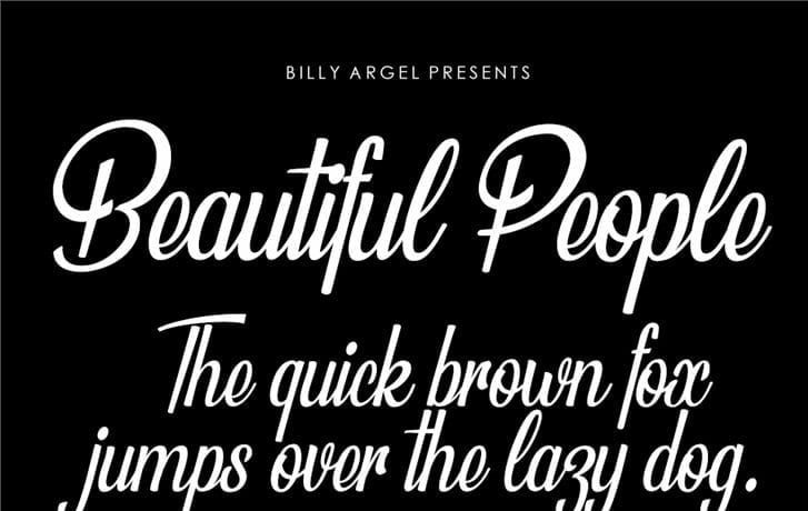 Beautiful People Personal Use font