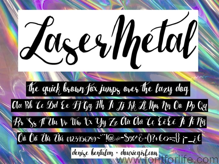 Laser Metal Font