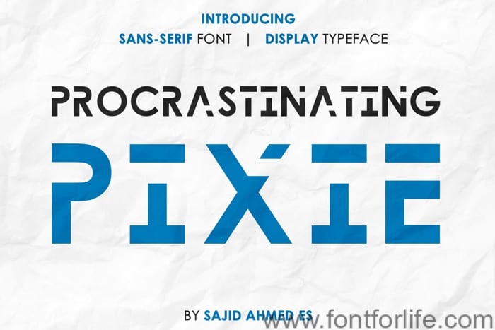 Procrastinating Pixie Font