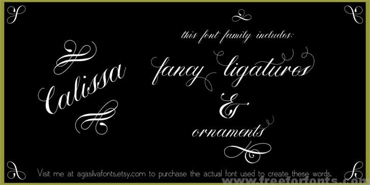 Calissa Words font