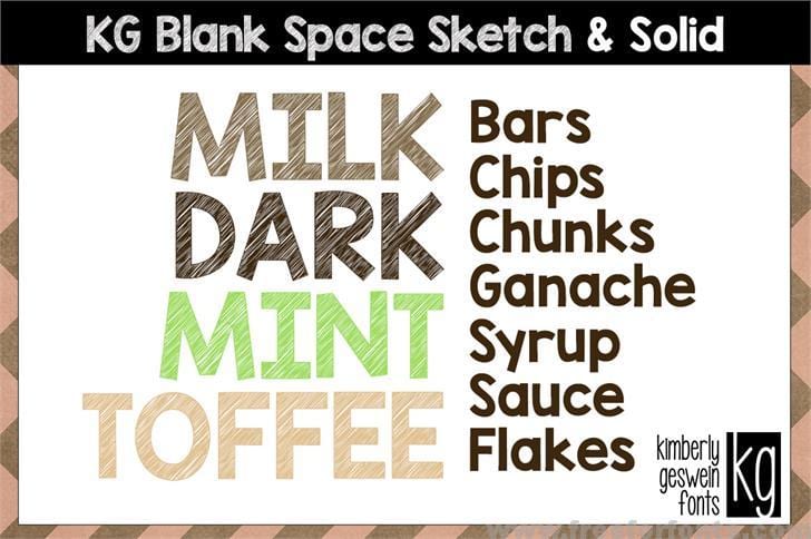 KG Blank Space Solid font