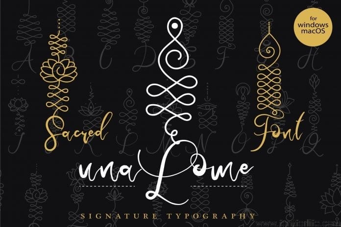 Unalome Sacred Font