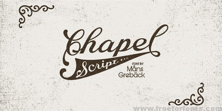 Chapel Script PERSONAL USE font