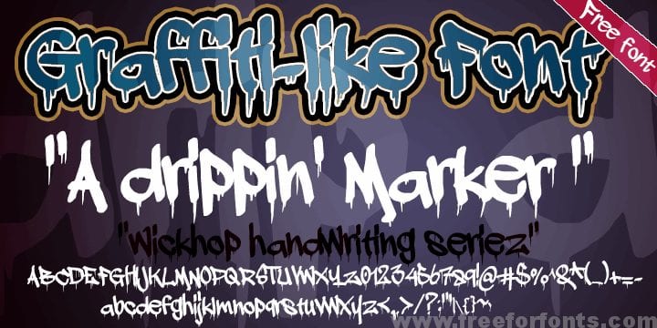 a dripping marker font