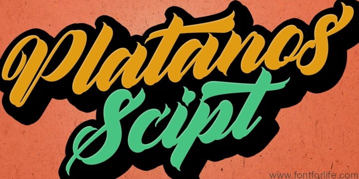 Platanos Script Font