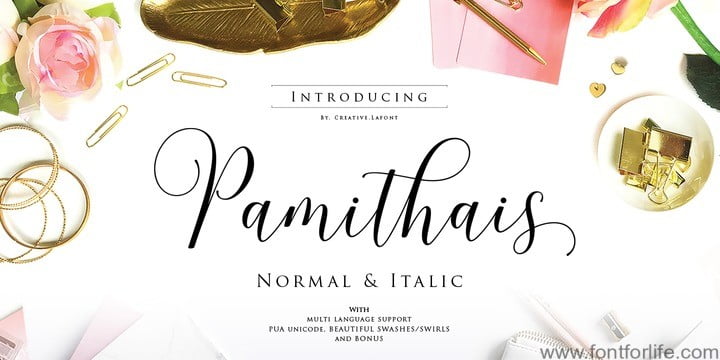 Pamithais Script Font
