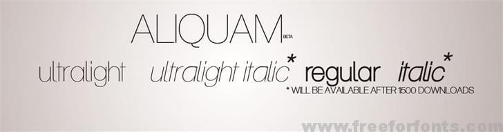 Aliquam font