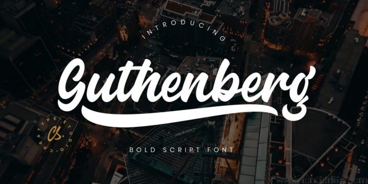 Guthenberg Script Font