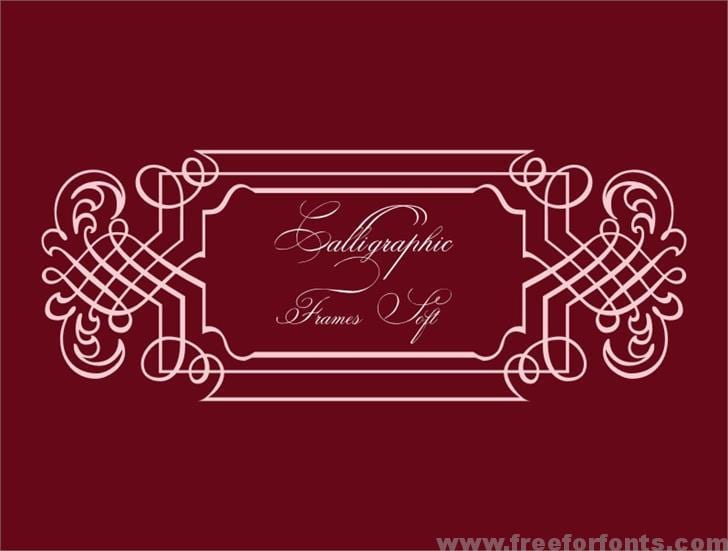 Calligraphic Frames Soft font