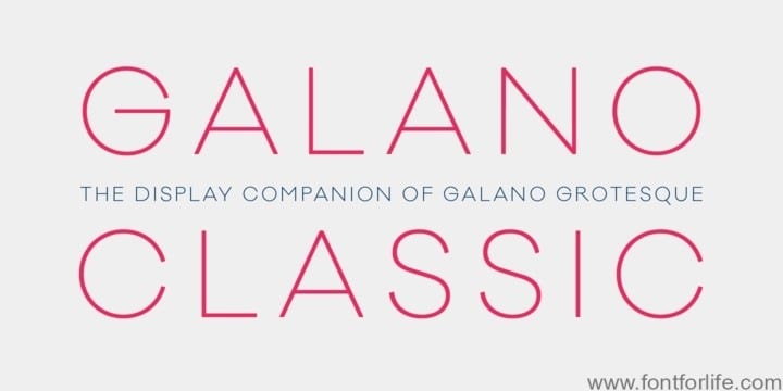 Galano Classic Font