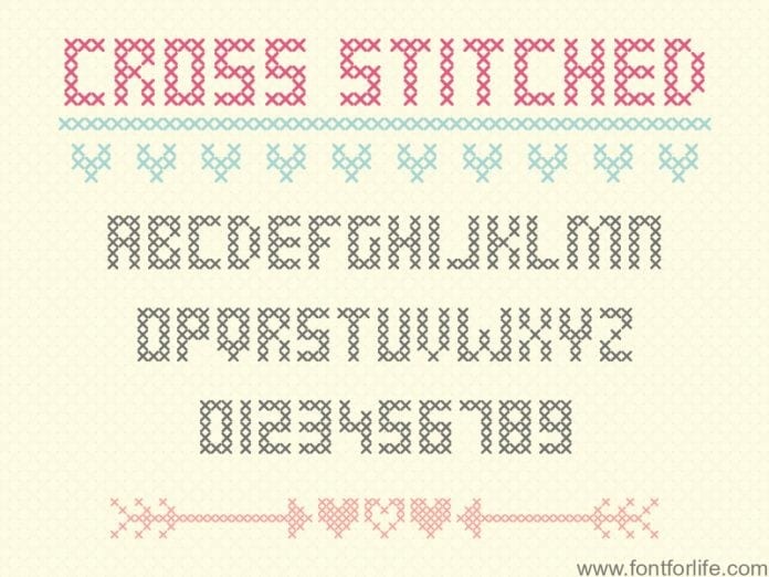 Cross Stitched Font