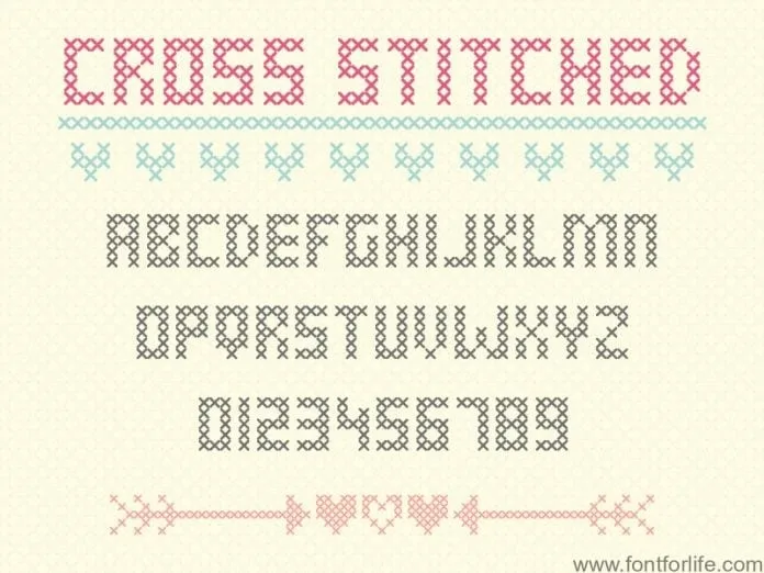 Cross Stitched Font