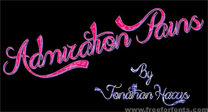 Admiration Pains font