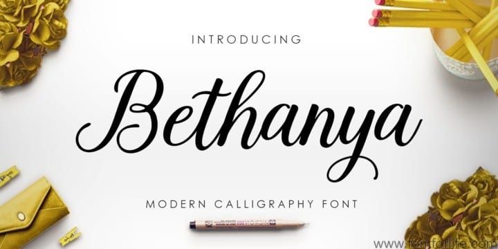 Bethanya Script Font