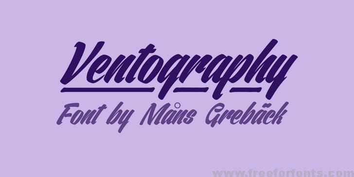 Ventography Personal Use Only font