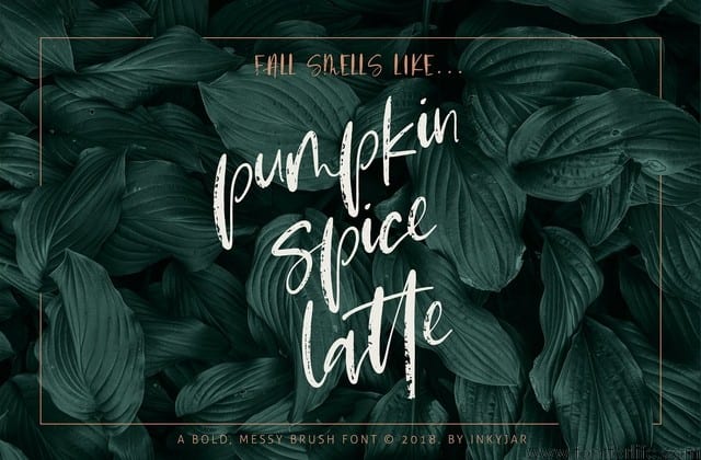 Pumpkin Spice Latte Font