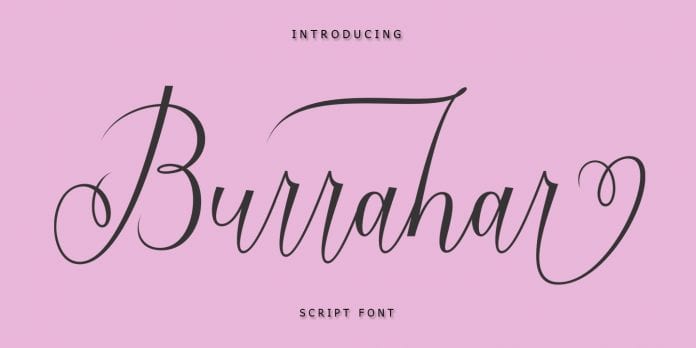 Burrahar Script Font