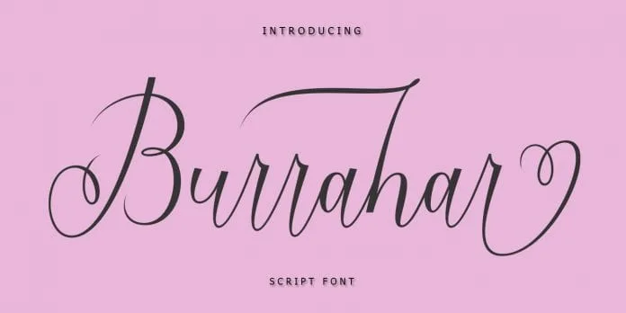 Burrahar Script Font