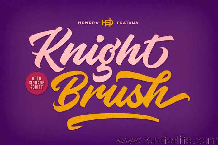 Knight Brush Font