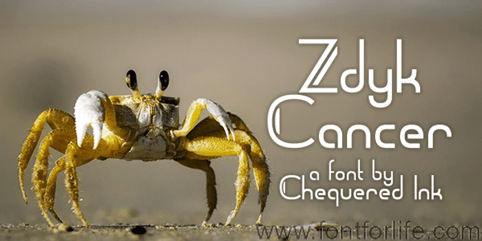 Zdyk Cancer Font