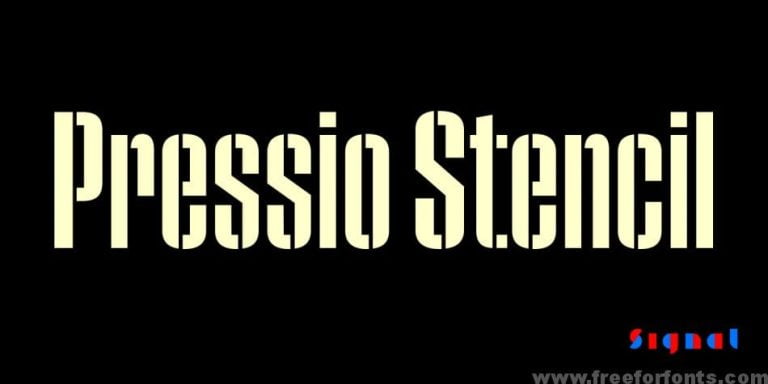 Pressio Stencil Font Family