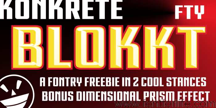 FTY KONKRETE CHISELED NCV Font