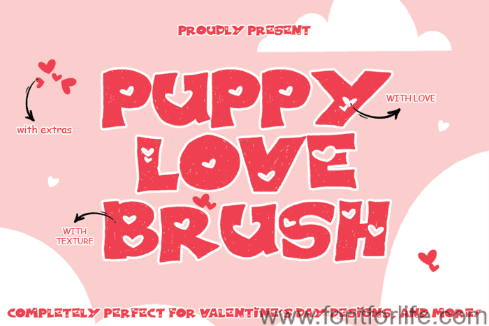 PUPPY LOVE BRUSH Font