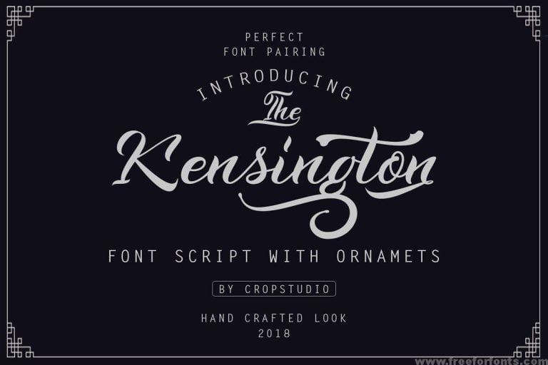 Kensington Calligraphy Font Free Download