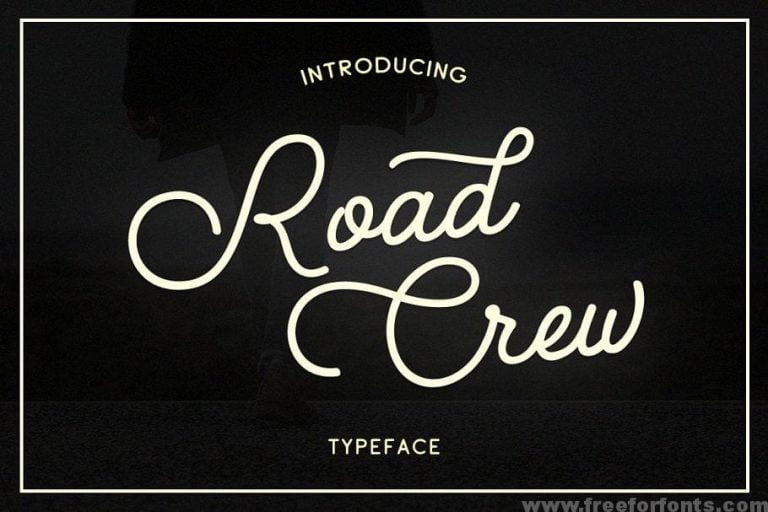 Road Crew Script Font Free Download