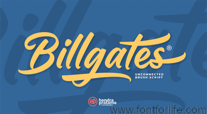 Billgates Script Font