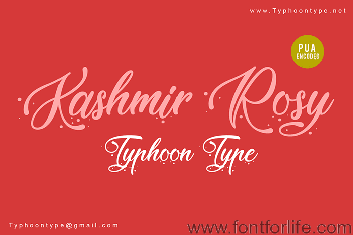 Kashmir Rosy Font