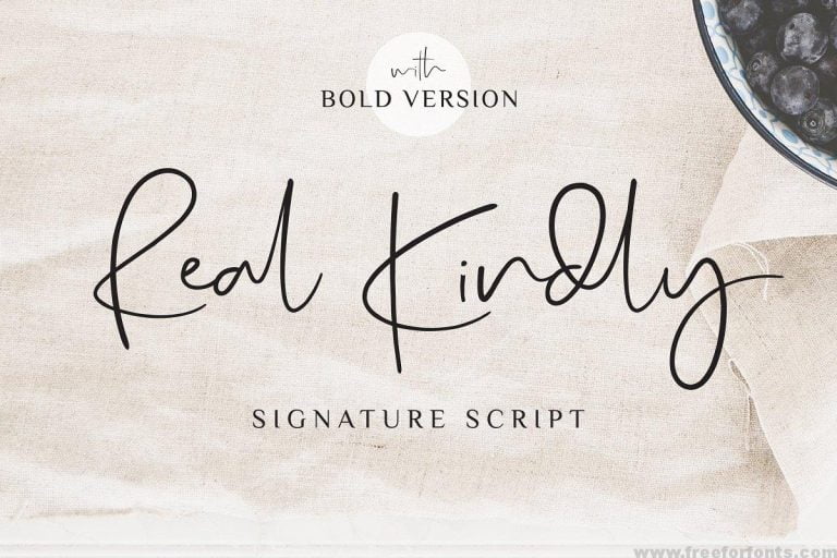 Real Kindly Signature Font Free Download