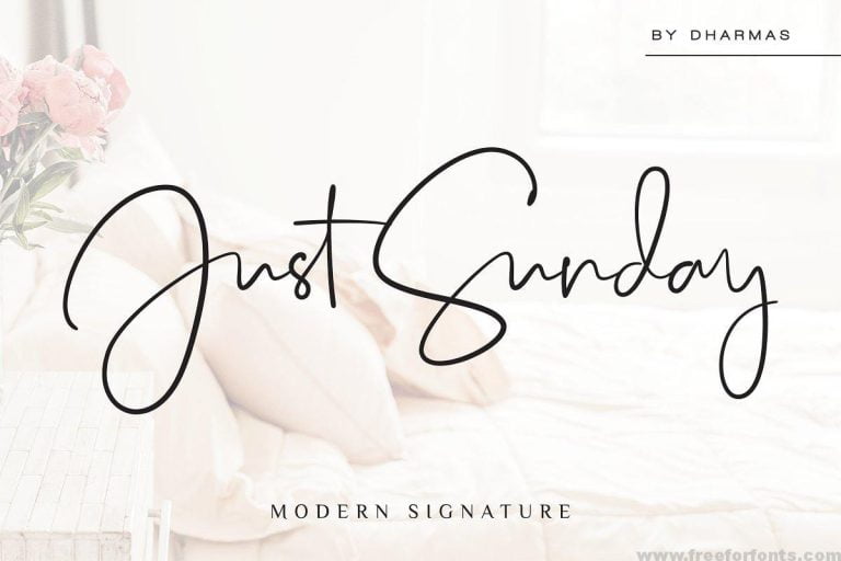 Just Sunday Script Font Free Download