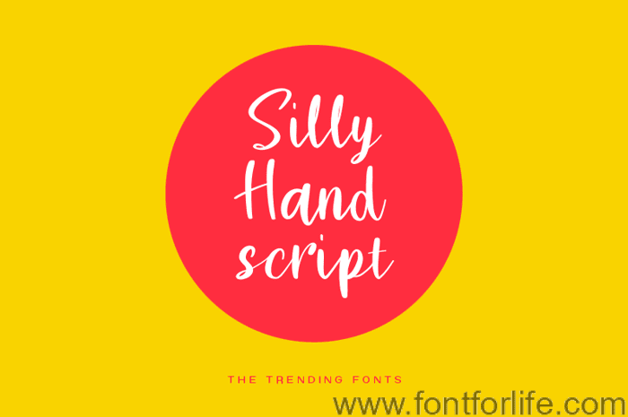 Silly Hand Script Font