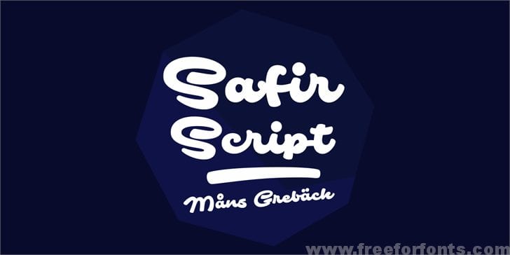 Safir Script PERSONAL USE ONLY font