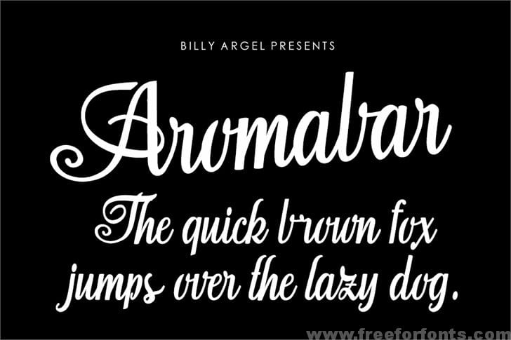 Aromabar Personal Use font