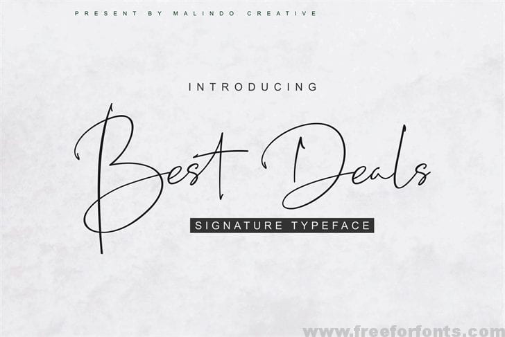 Best Deals font